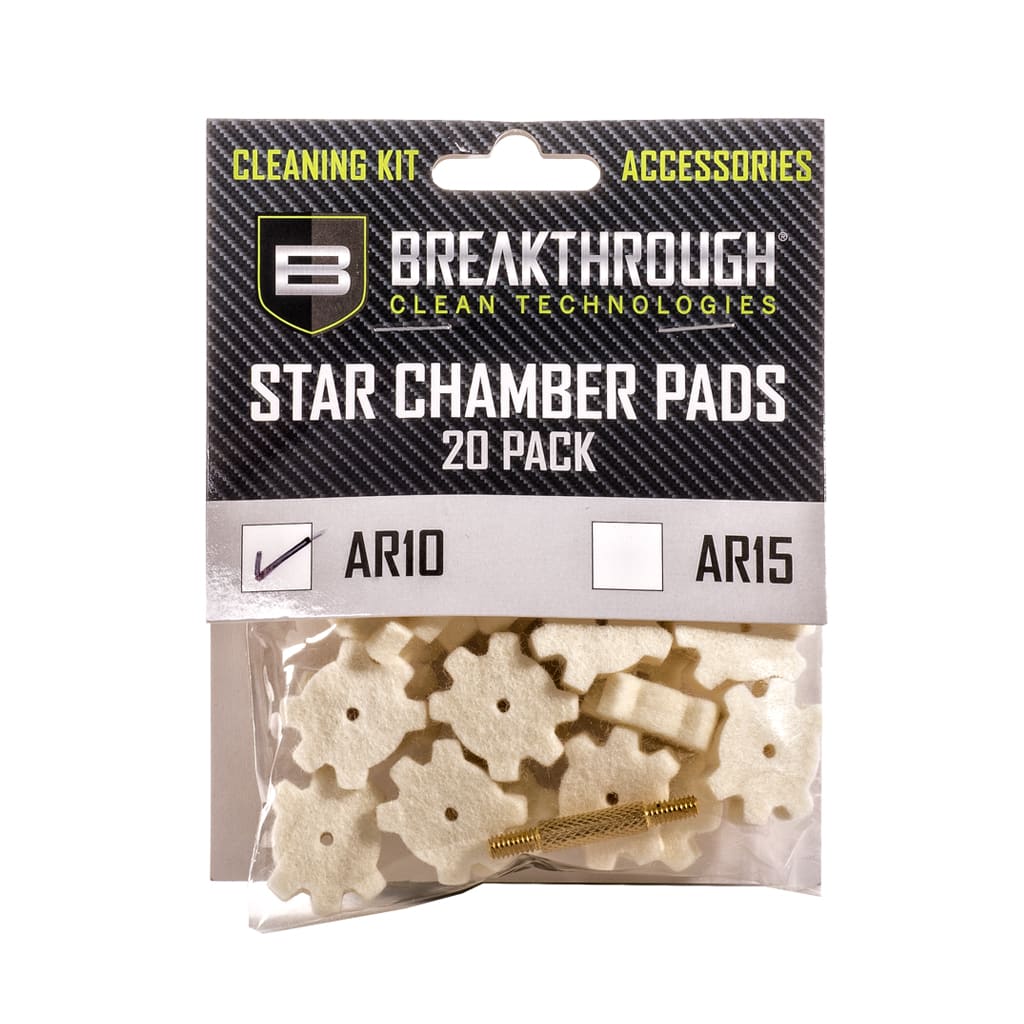 BCT™ AR-10 Chamber Star Pads, 8-32 Threads (Male/Male) Adapter, 20-Pack