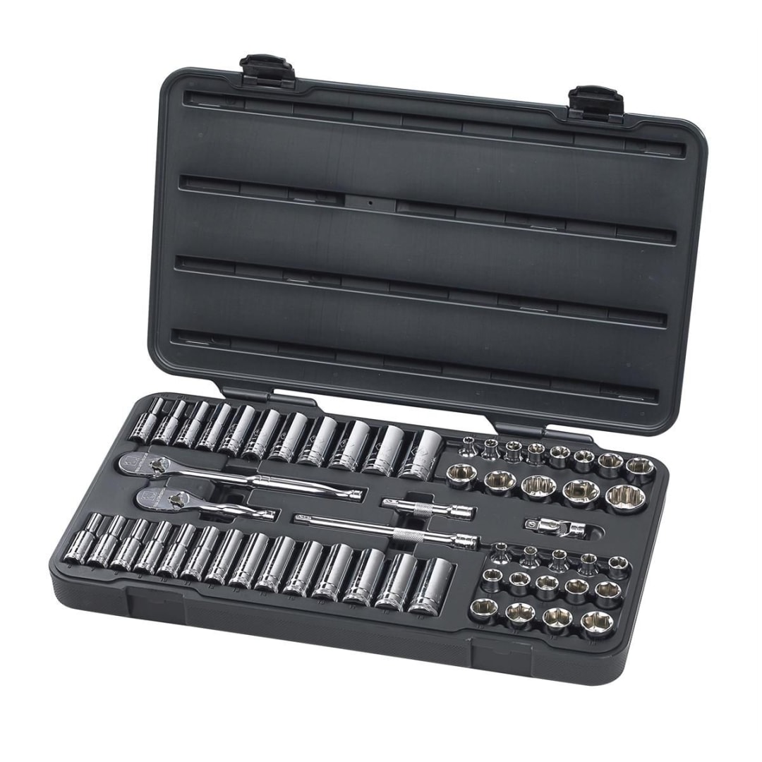 57 Piece 3/8" Drive Point SAE Metric Socket Set