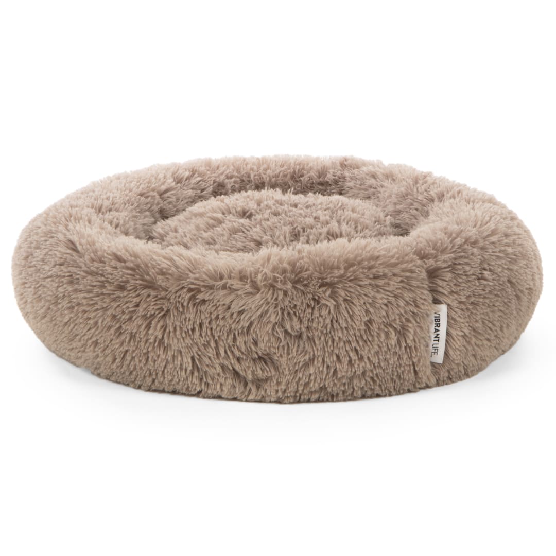 Vibrant Life Eco Cozy Lounger Pet Bed Mattress Edition, Small, 24x24 Long Pile Plush - Brown