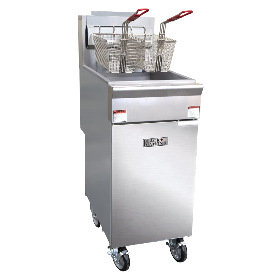 BDGF-120/LPG - BD GAS FRYER 120K BTU LP, Casters