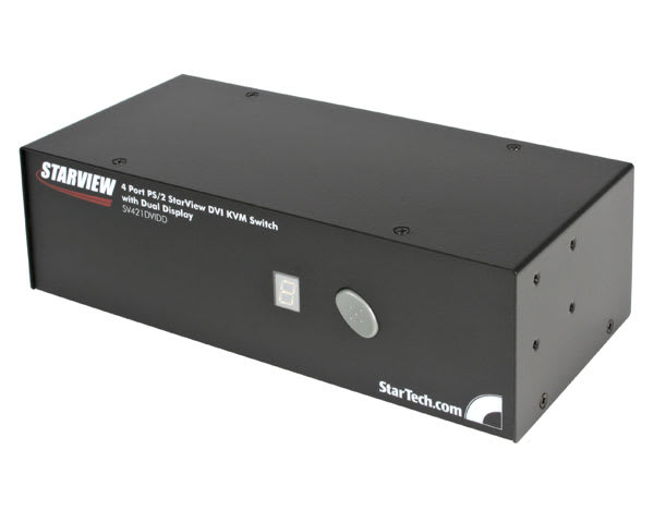 4 Port StarView DVI KVM Switch with Dual Display