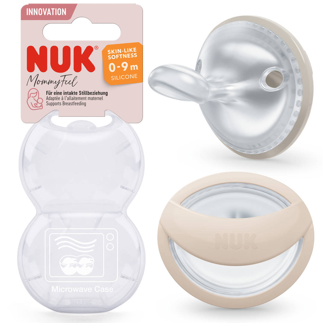 NUK PACI SI1 MOMMYFEEL CL1 GREY 2/BOX