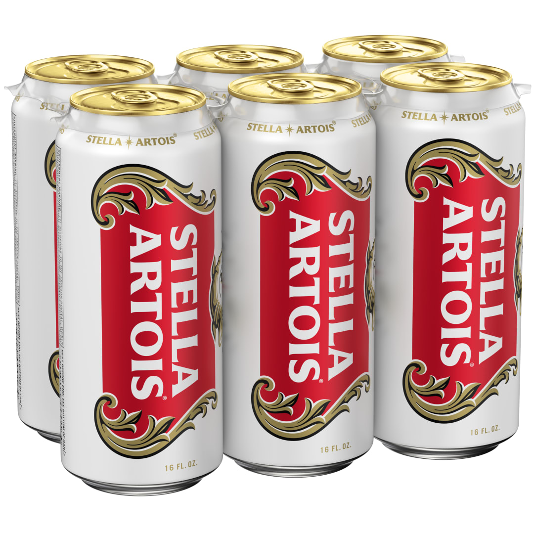 Stella Artois Lager Beer 6 - 16 fl oz Cans