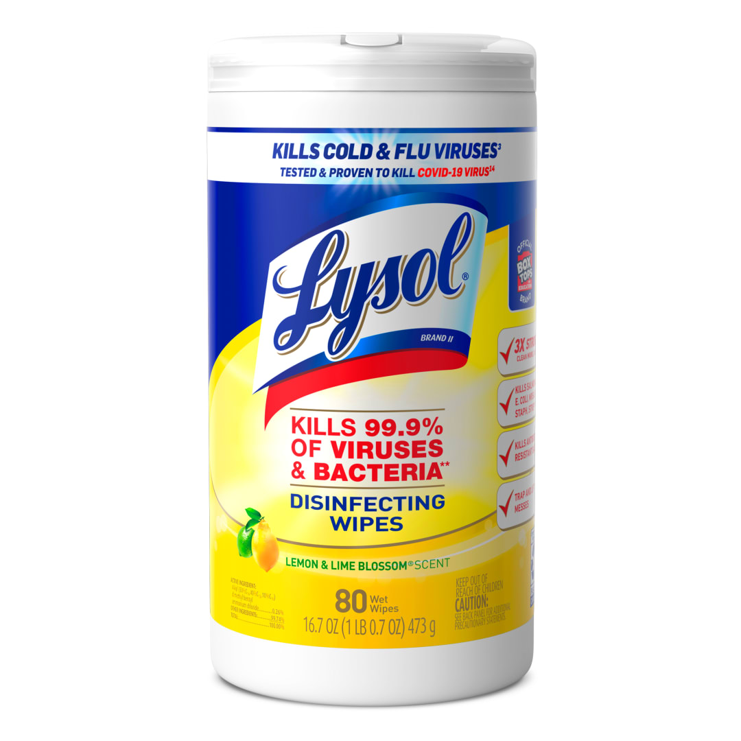 LYSOL® Disinfecting Wipes - Lemon & Lime Blossom® 6/80 ct.