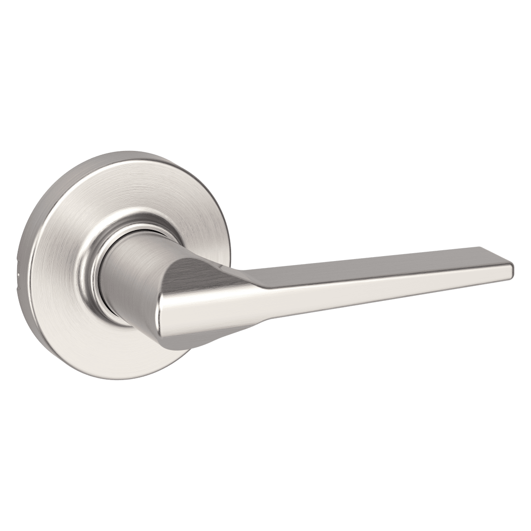 Hollis Round Hall/Closet Lever in Satin Nickel with Microban Protection