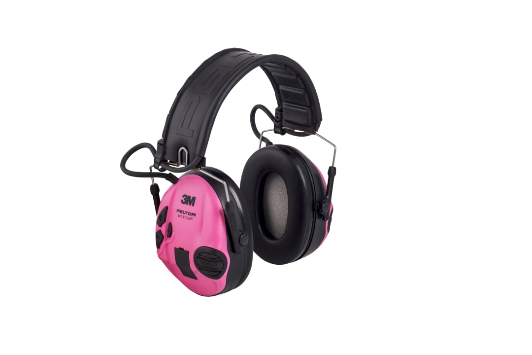 3M™ PELTOR™ SportTac Kulaklık, 26 dB, Pembe Gövdeli, Katlanabilir Kafa Bantlı, MT16H210F-478-RE