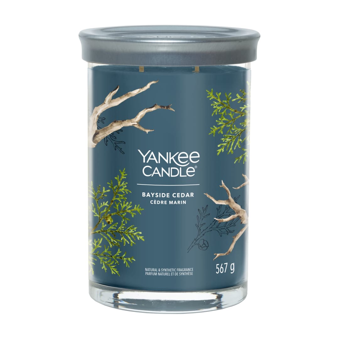 Yankee Candle® Signature Scented Candle | Bayside Cedar Large Tumbler Candle with Double Wicks | Soy Wax Blend