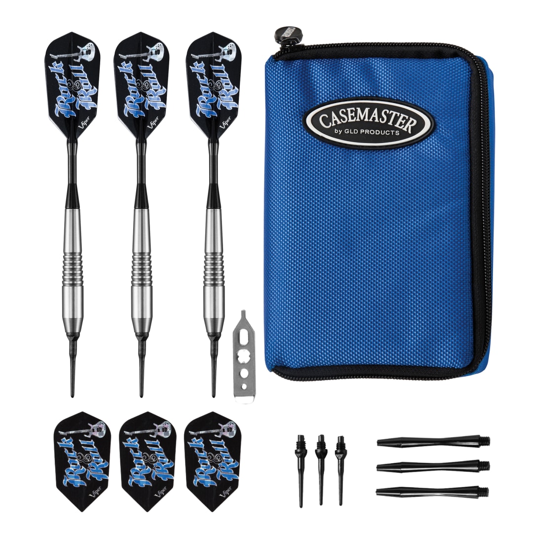 Viper Rock & Roll Underground Soft Tip Darts & Casemaster Blue Select Dart Case