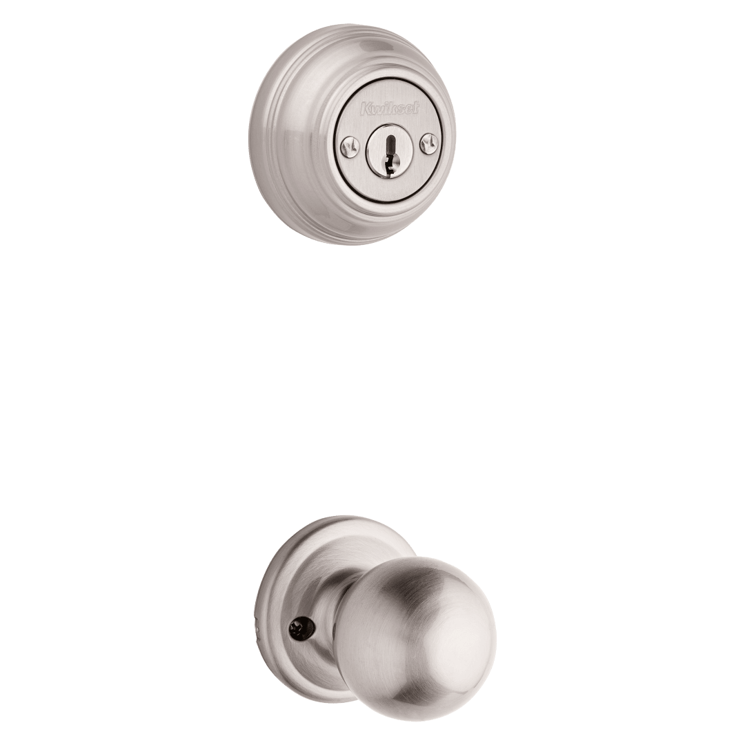 966 Double Cylinder Interior Pack w/Circa Knob for Signature Series Handlesets in Satin Nickel