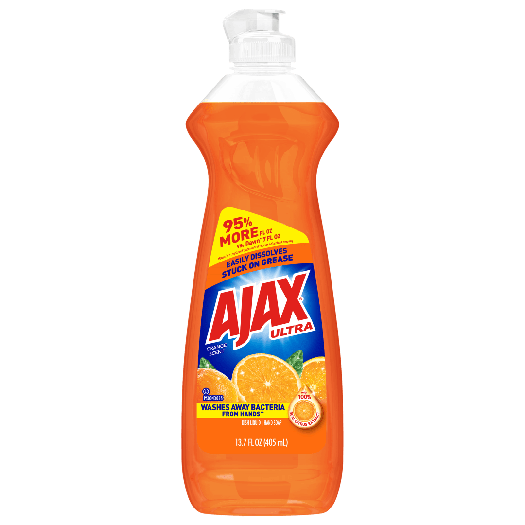 Ajax Ultra Triple Action Liquid Dish Soap, Orange Scent - 13.7 Fluid Ounce