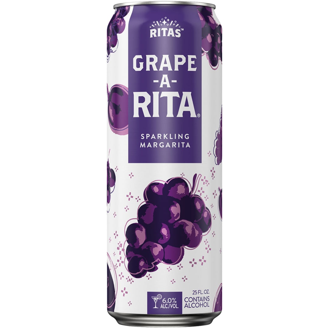 Ritas™ Grape-A-Rita® Sparkling Margarita, 25 fl. oz. Can, 8.0% Alc./Vol.