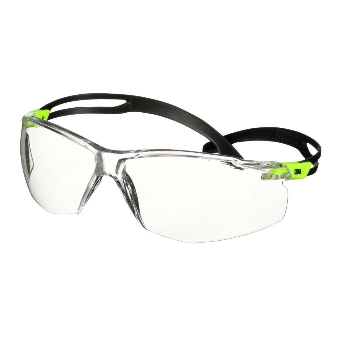 3M™ SecureFit™ 500 İş Güvenliği Gözlükleri, Yeşil çerçeve, Scotchgard™ Buğu Önleyici / Çizilmeye Dayanıklı Kaplama (K ve N), Şeffaf lens, SF501SGAF-GRN-EU, 20/Kutu