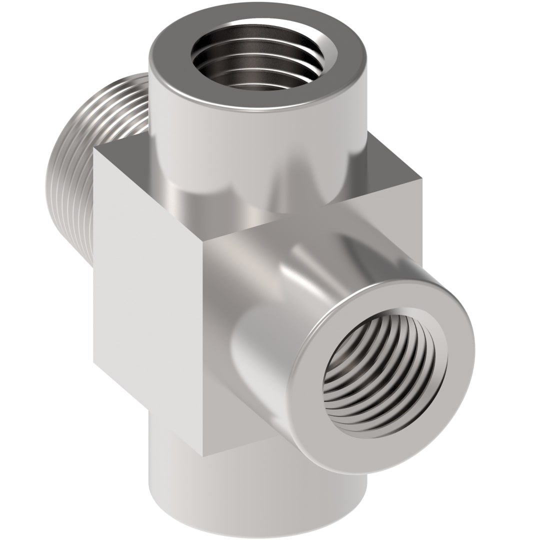 Aeroquip 3/8 FNPT X 3/8 Male NPT Branch Cross