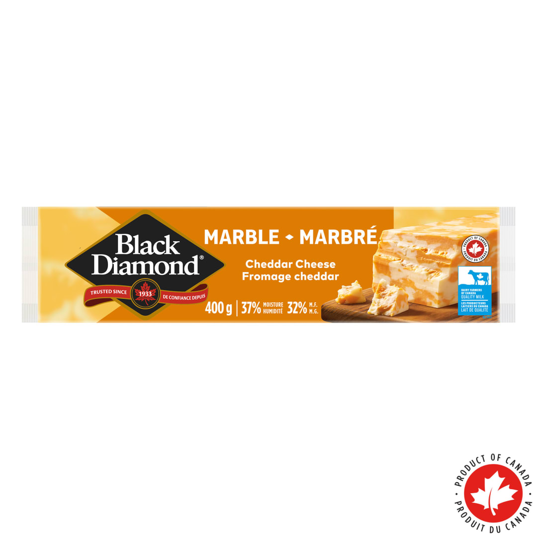 Black Diamond Marble Cheddar Cheese Bar, 400g