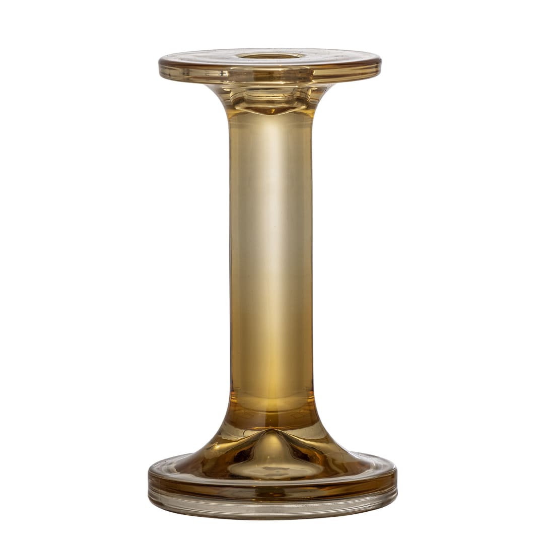 82055078 - Jamey Candle Holder, Brown, Glass STOCK: 300