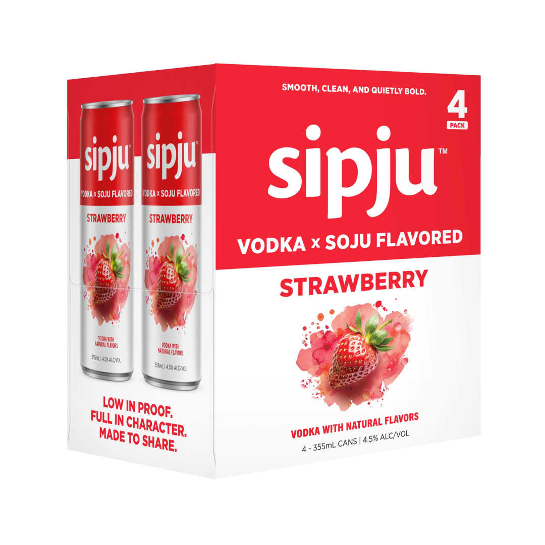 Sipju Strawberry Cocktail 4 Pack 12Fl oz Can 9 Proof