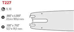 Oregon EnduraMax Harvester Bar, 32 IN. 3/4 Pitch (321EMCT227)