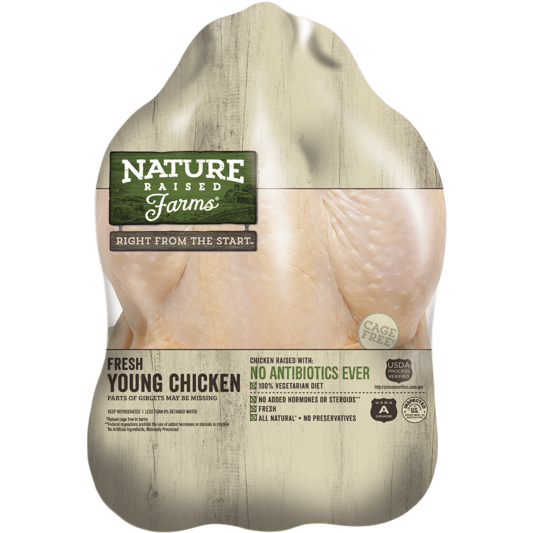 NatureRaised Farms® Whole Chicken with Giblets, 3.6 lbs.