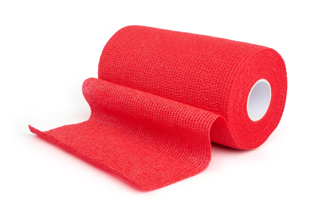 KRUUSE Vet-Flex Bandage, Red, 15cm x 15m