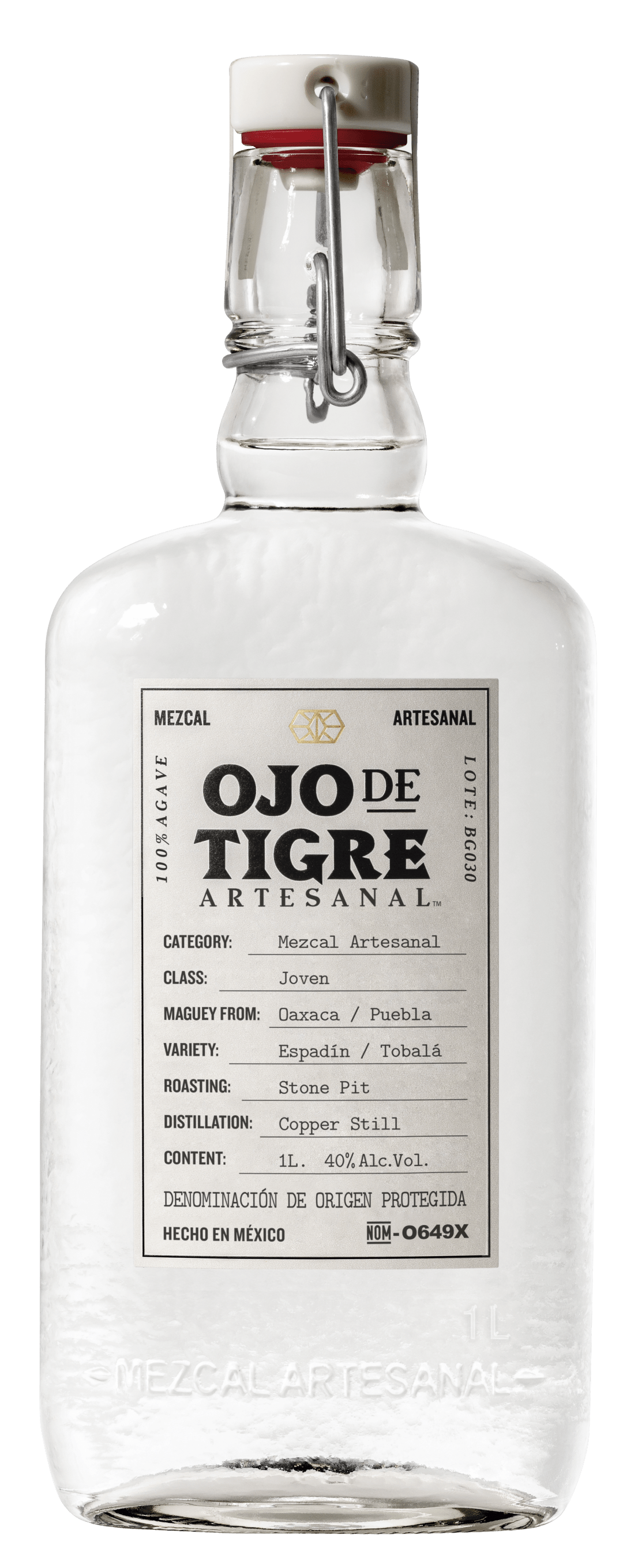 Ojo De Tigre Mezcal Artesanal, 1 L Bottle, 80 Proof