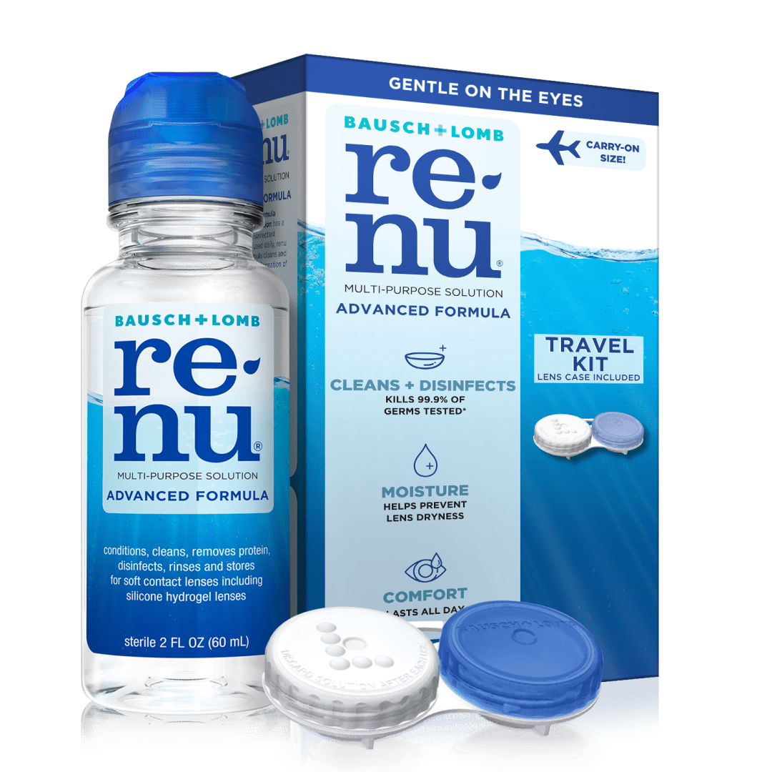 renu Advanced Formula multi-purpose solution Travel Pack and Lens Case 2 fl oz (60 mL)