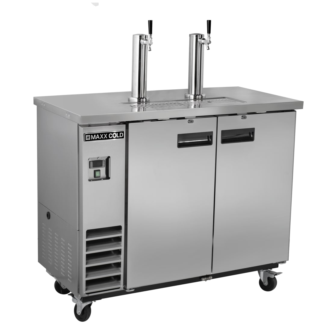 MXBD48-2SHC - 48" 2 Liquids Beer Tower / Dispenser (297L) in Stainless Steel