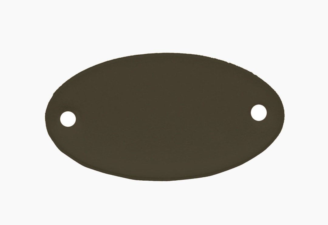Tag-Oval 1-5/32"x 2-1/16" Anodized Aluminum Black 5 Pack