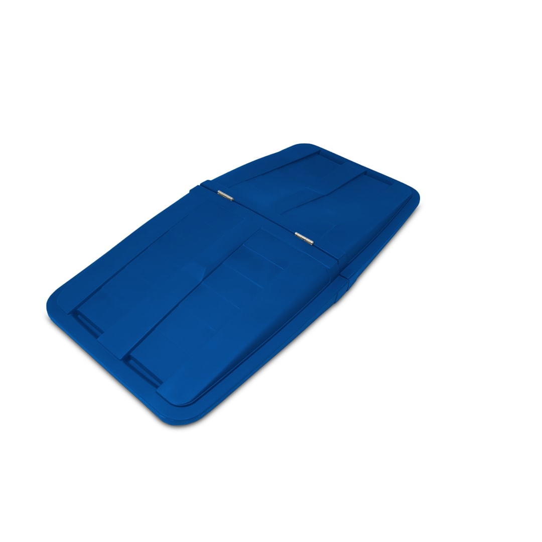 1 1/2 Cubic Yard Removable Split Lid for Tilt Trucks - Blue