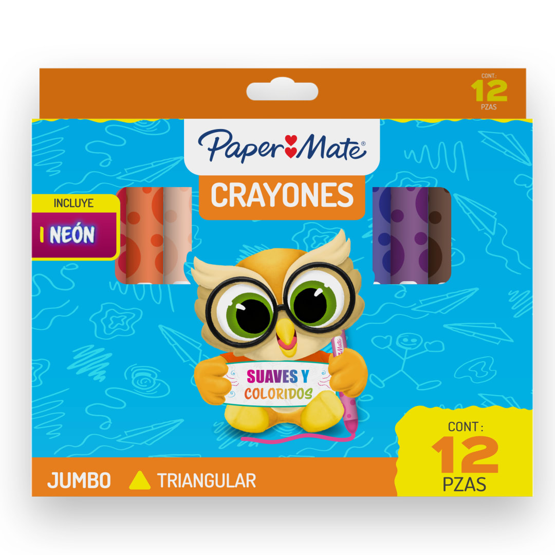 Paper Mate® Crayones Triangulares, 12 piezas