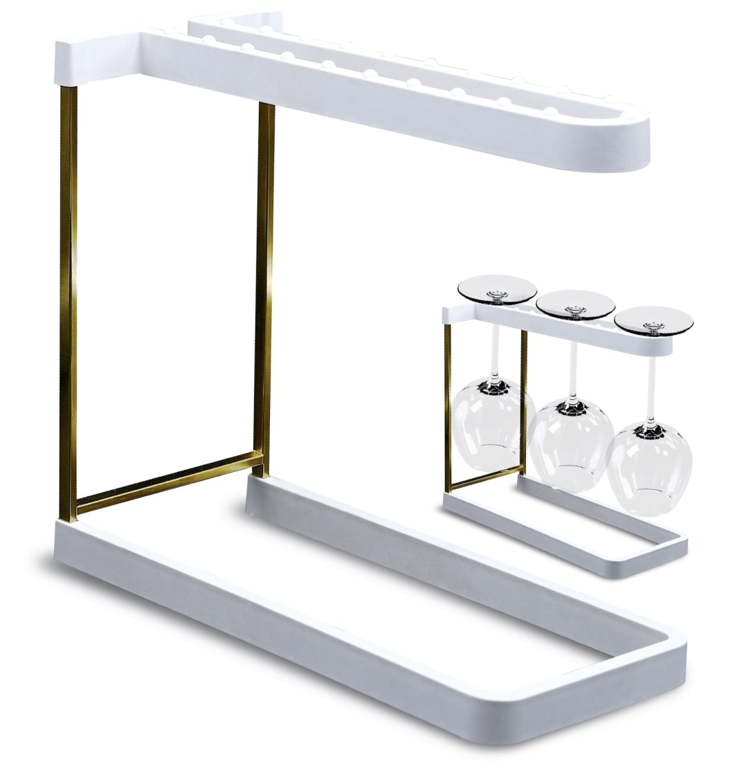 	Happy Sinks Wine Glass Rack - White