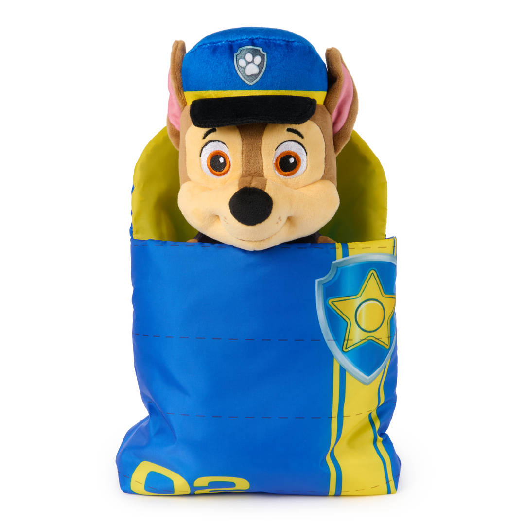 PAW Patrol Chase Bedtime Plush 12-Inch Stuffed Animal with Sleeping Bag