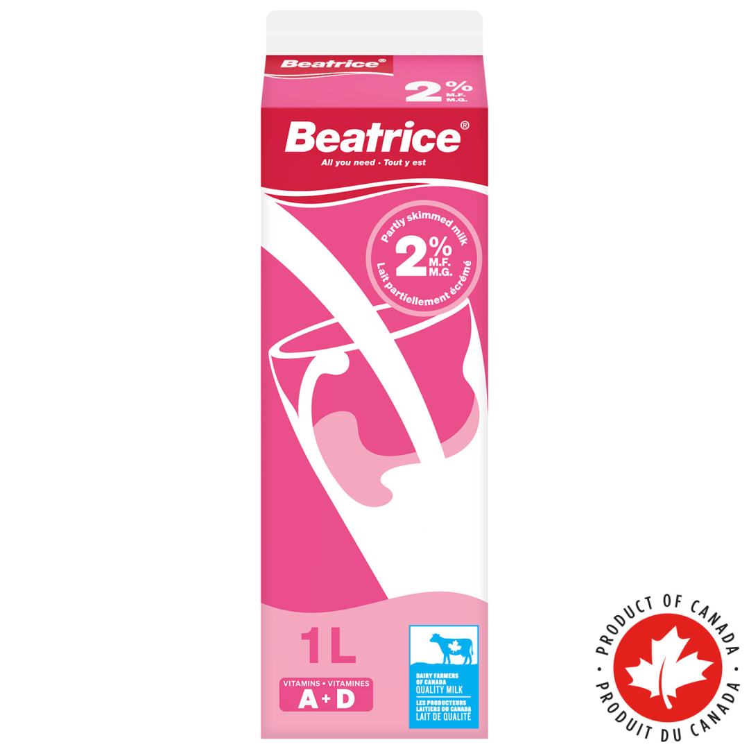 Beatrice Partly Skimmed Milk 2%, 1L