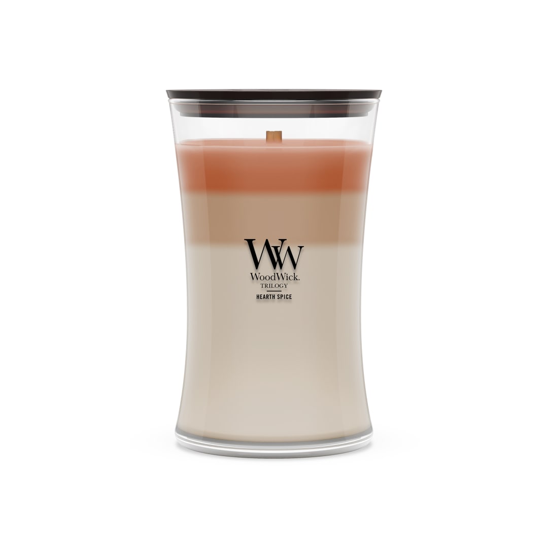 WoodWick Hearth Spice Large Hourglass Trilogy Candle
