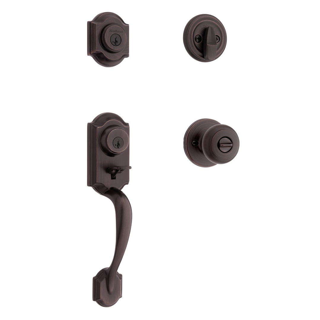 Montara Double Cylinder Full Handleset with Cove Interior in Venetian Bronze