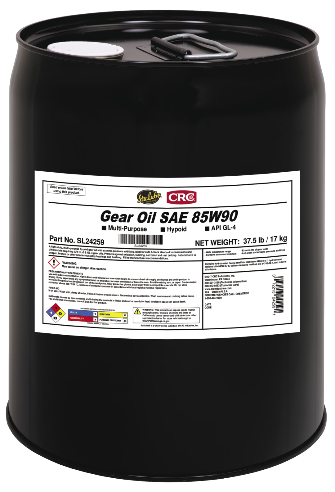 Sta-Lube API/GL-4 Multi-Purpose Gear Oil 85W90 1X5GL