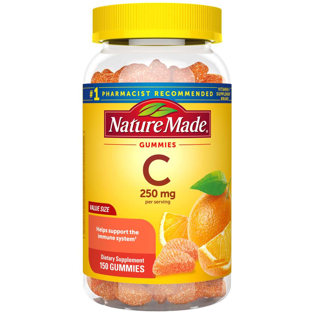 Nature Made Vitamin C Gummies 250mg per Serving for Daily Immune Support, Adult Vitamin C Immune Support Gummies, 150 Count, 75 Day Supply