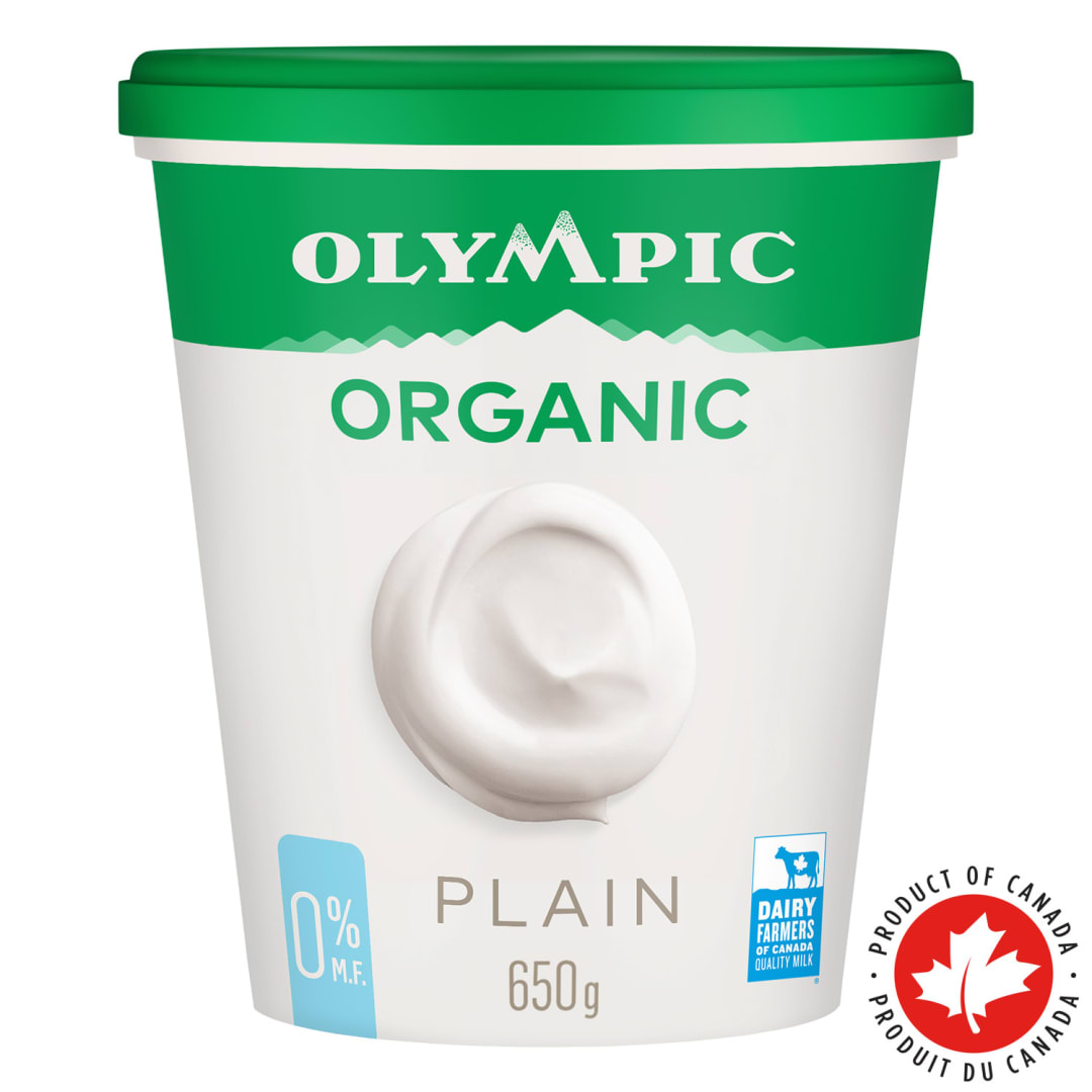 Olympic Organic Plain Yogurt 0%, 650g
