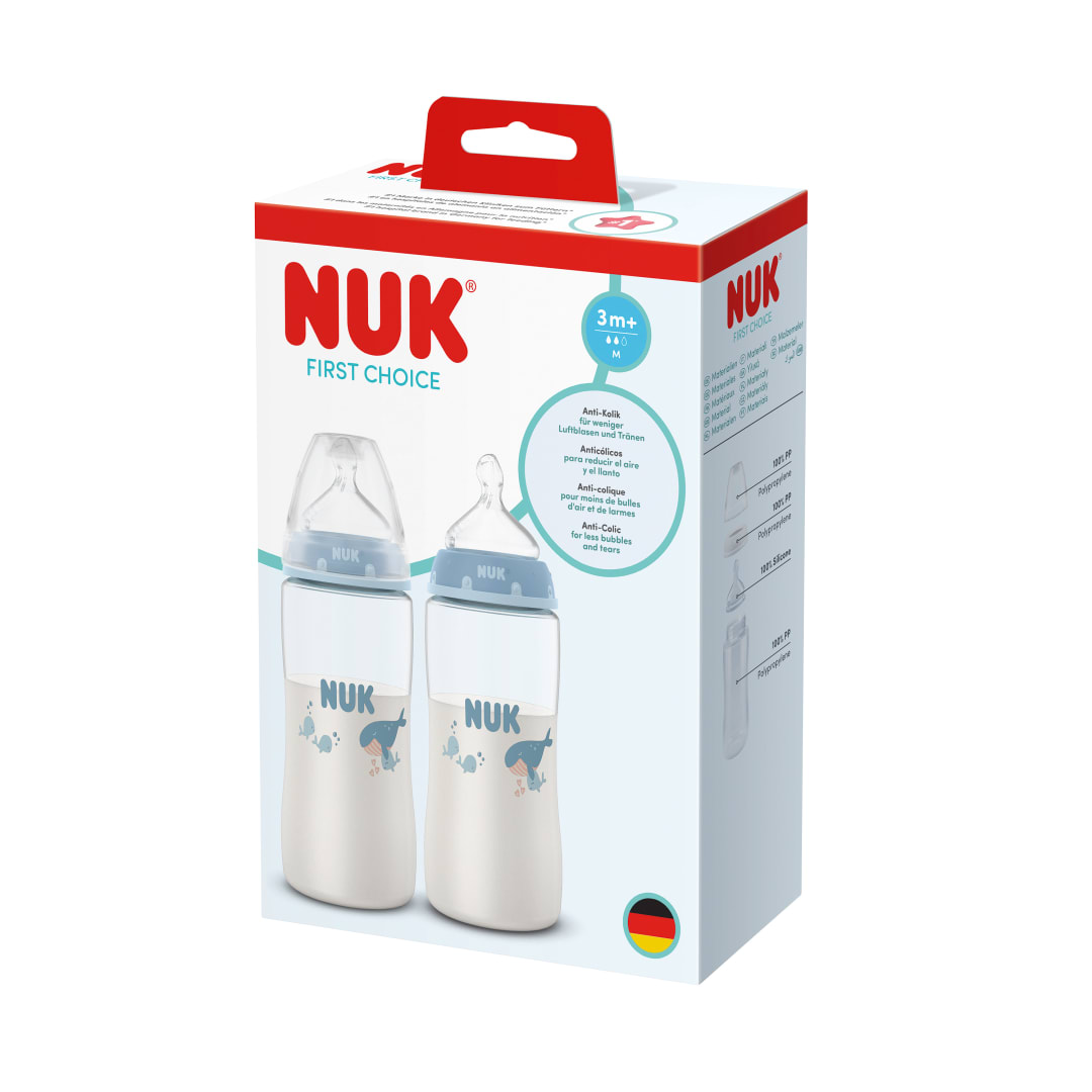 NUK FC 2-SET 300ML PP WHALE+KOALA ASSORT