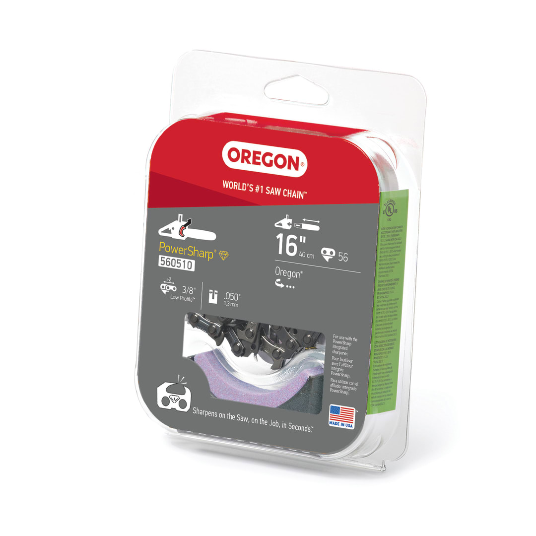 Oregon® PowerSharp Replacement Saw Chain for Oregon CS300 Chain Saw Equipped with 16 in.Bar, Includes Sharpening Stone 560510
