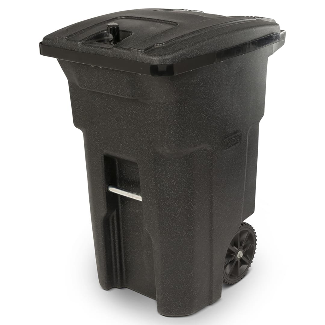 64 Gal. Black Bear Tight Trash Can with Wheels and Lid Lock