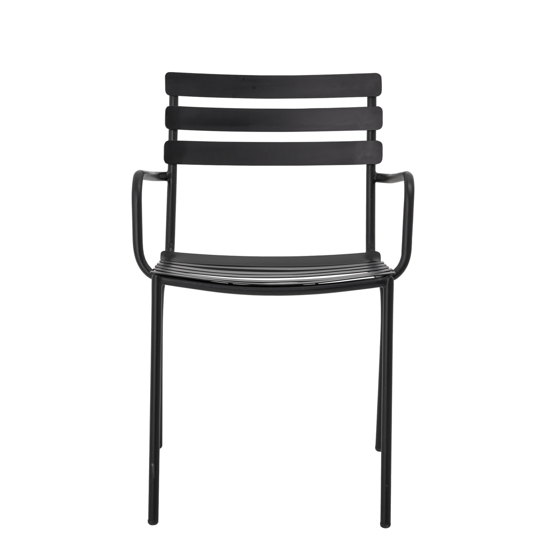 82050305 - Monsi Dining Chair, Black, Galvanized Metal STOCK: 58