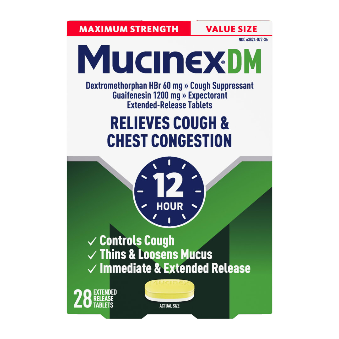 MUCINEX® DM - Max Strength Extended Release Bi-Layer Tablets 24/28 ct.