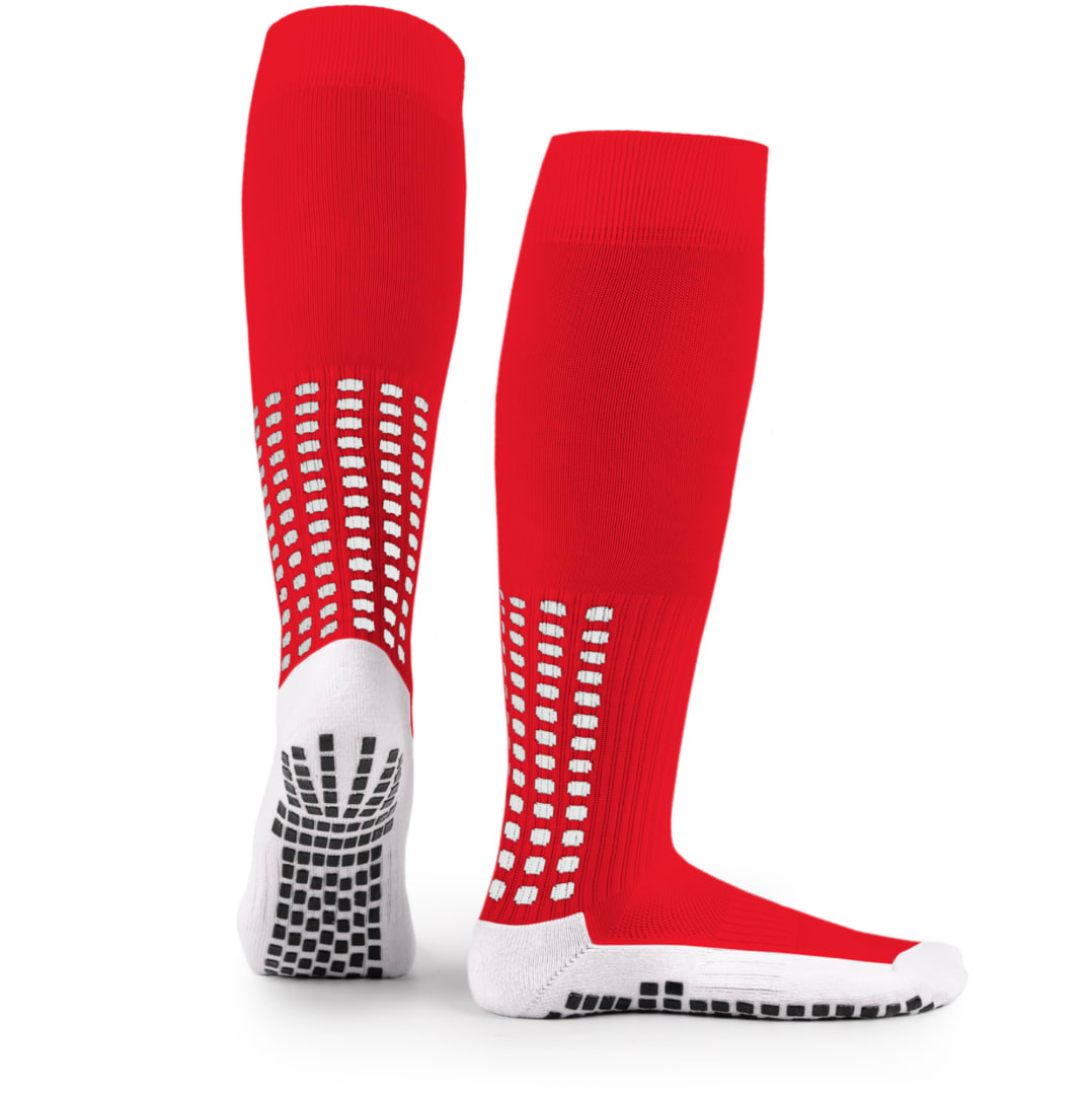 Lux Soccer Grip - Knee Sock - Red - Retail
