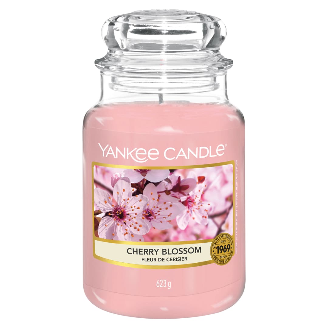 Yankee Candle Vela aromática en tarro grande de Cherry Blossom | Velas de larga duración: hasta 150 h | Regalos perfectos para mujeres