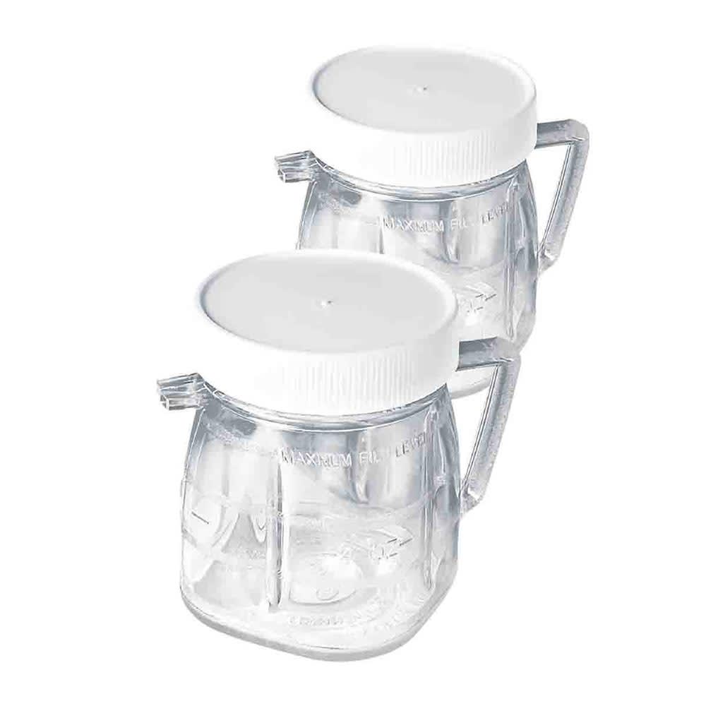 Jarritos miniblend Oster®, set de 2 jarritos con tapa