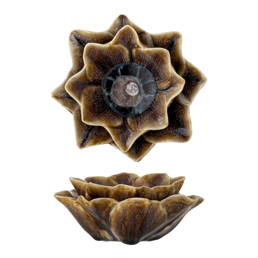 82060156 - Dinah Votive, Brown, Stoneware STOCK: 85