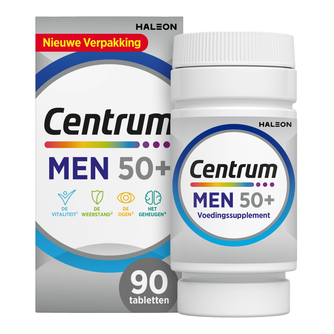 Centrum Men 50+ Multivitaminen Tabletten, 90 stuks