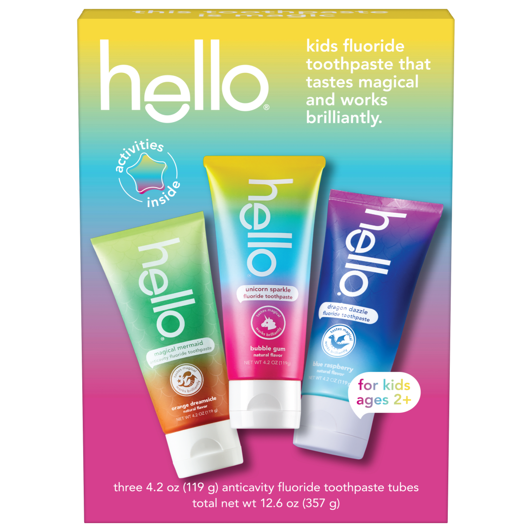 hello Kids Toothpaste Fluoride Variety Pack, 12.6 oz