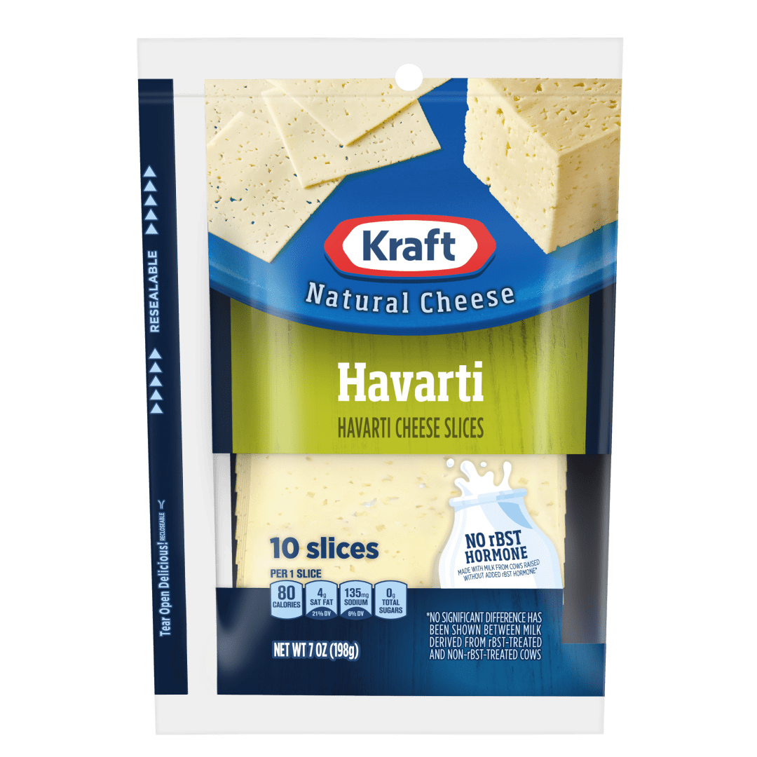 Kraft Havarti Cheese Slices, 10 ct Pack