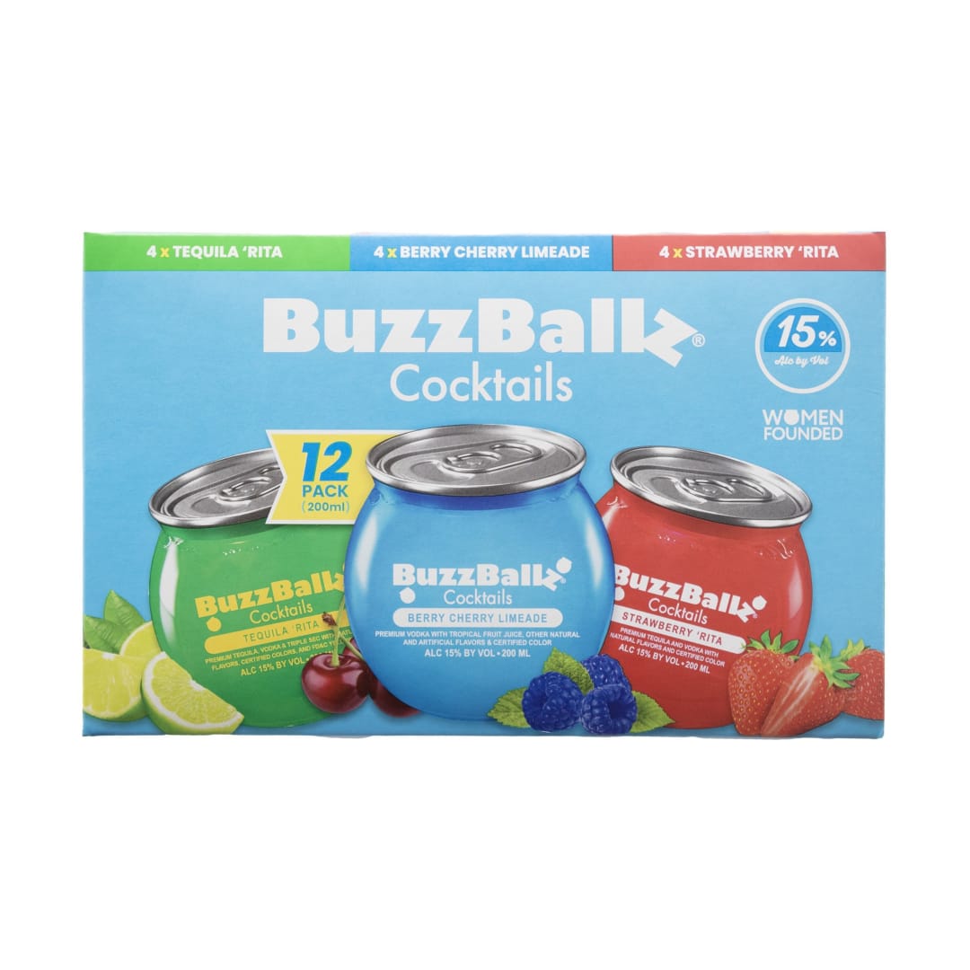 BuzzBallz Mixed Cocktails 12 Pack 200ml 30 Proof